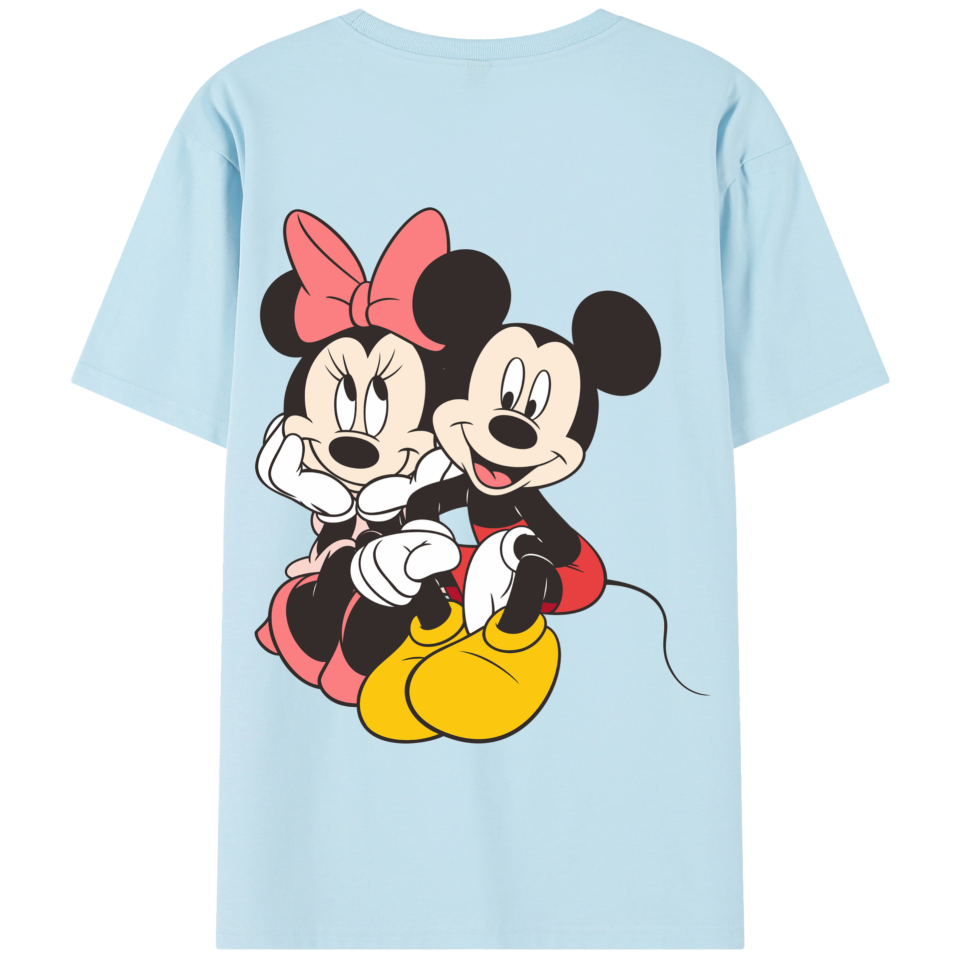 （画像用） ミッキーマウス Mickey Mouse 綿100％半袖Tシャツ（背面プリント）